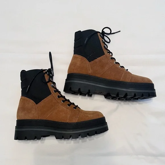 Marc Fisher Brown Suede “Sashia” Platform Combat Boot, Size 7.5 - Picture 5 of 10